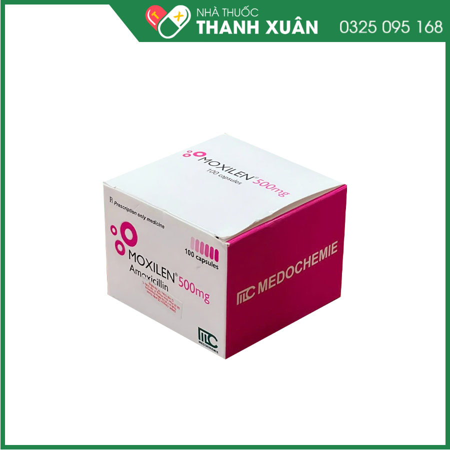 Moxilen 500mg điều trị nhiễm khuẩn hô hấp, nhiễm khuẩn huyết, nhiễm khuẩn da, viêm bàng quang, viêm niệu đạo